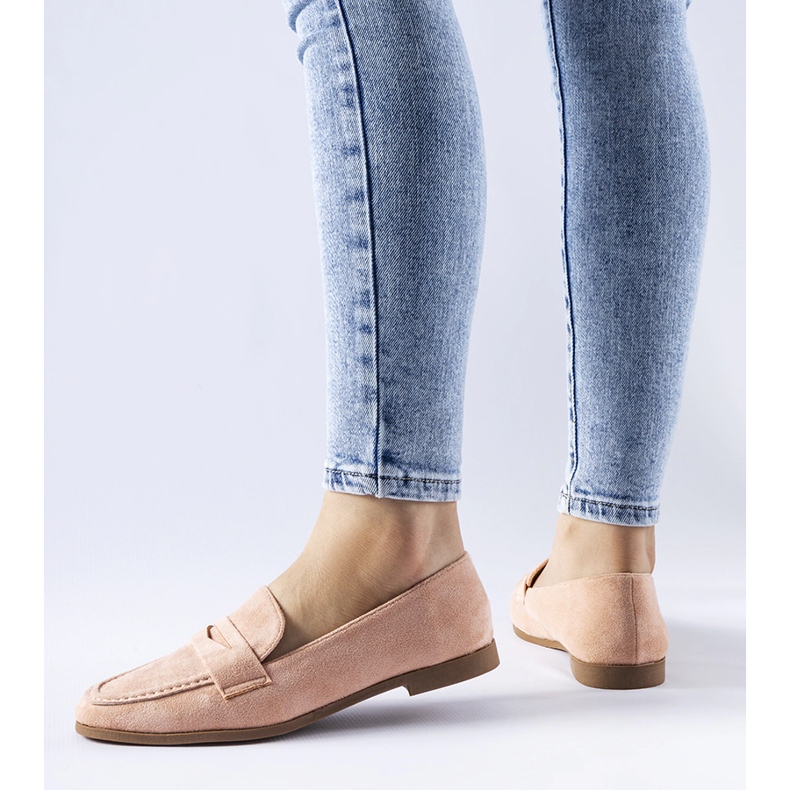 Růžové mokasíny Medford z ekologického semiše růžový 1