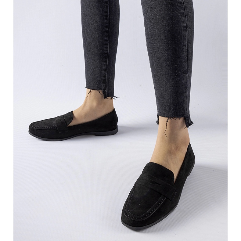 Černé mokasíny Medford z ekologického semiše černá 1