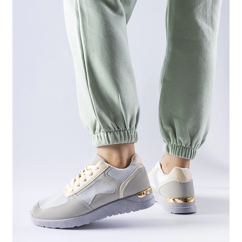 Šedé tenisky z kombinovaných materiálů Gallo šedá 1