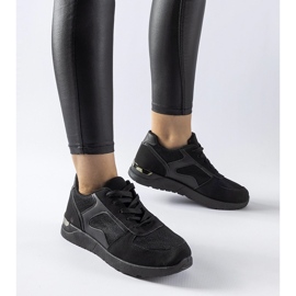 Černé tenisky z kombinovaných materiálů Gallo černá 1