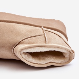 Béžové dámské sněhule Caliksa se silnou podrážkou béžový 1