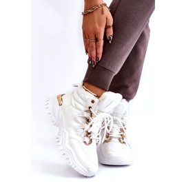 Dámské zateplené sportovní boty Lace-Up Trappers White Bastini bílý 1