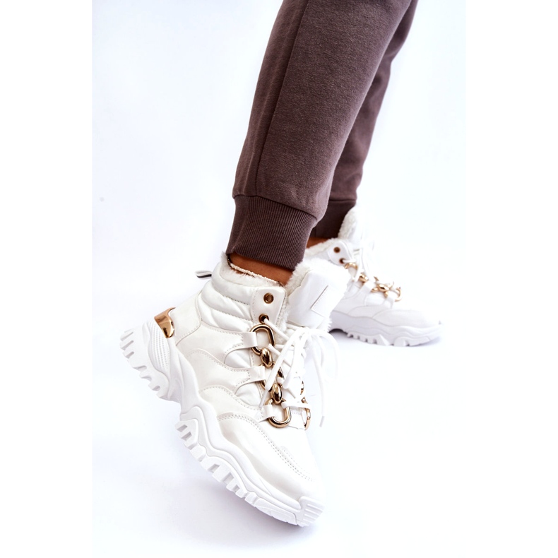 Dámské zateplené sportovní boty Lace-Up Trappers White Bastini bílý 2