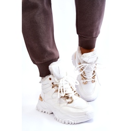 Dámské zateplené sportovní boty Lace-Up Trappers White Bastini bílý 5