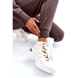 Dámské zateplené sportovní boty Lace-Up Trappers White Bastini bílý 6