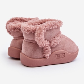 Dětské sněhule na suchý zip Pink Unitia růžový 4