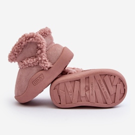 Dětské sněhule na suchý zip Pink Unitia růžový 6