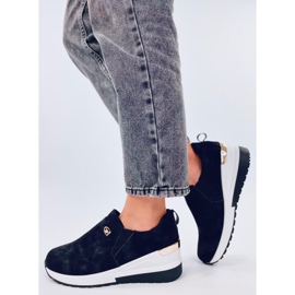 Černé boty na klínku Hense černý 1