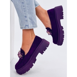 Křišťálové mokasíny Heidi Purple fialová 2