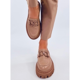 Kalhoty na platformě Elken Khaki béžový 2