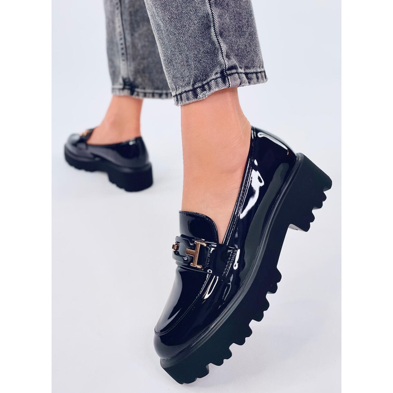 Lakované mokasíny Manff Black černý 2