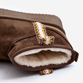 Platformové sněhule s tmavě zeleným vzorem Udra zelená 1