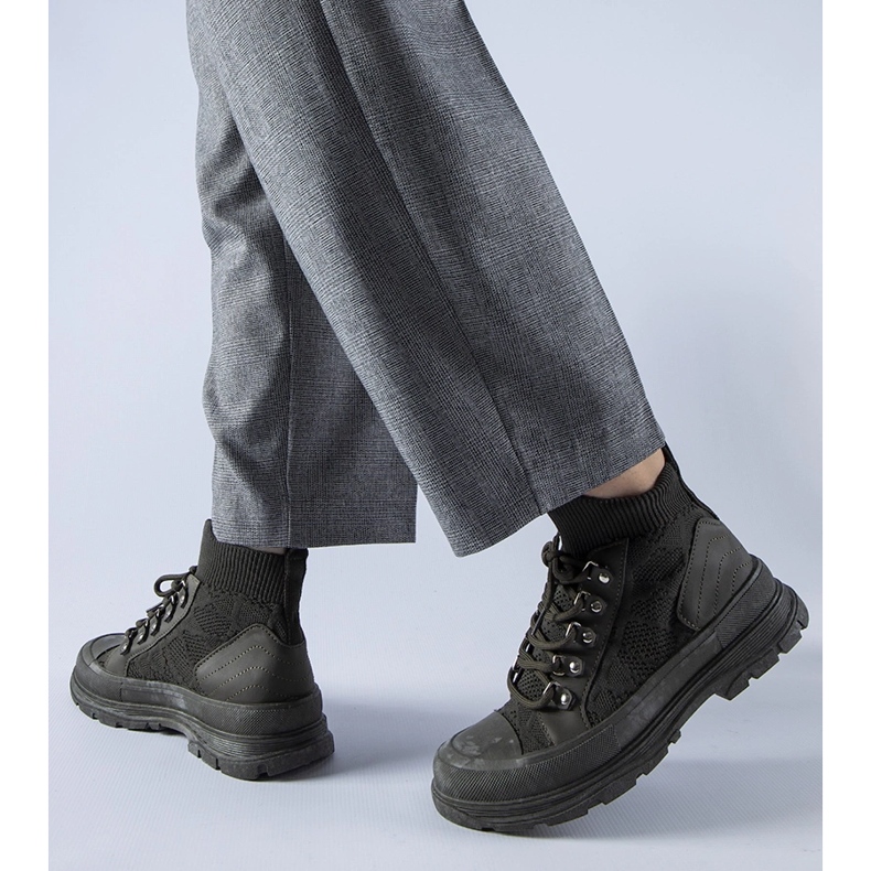 Zelené vysoké látkové tenisky Casalma zelená 1