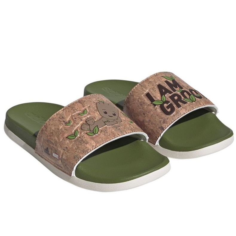 Žabky Adidas Adilette Comfort Jr ID8029 zelený 1