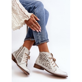 Zazoo 2871 Dámské prolamované šněrovací kotníkové boty, stříbrná stříbrný 2 Zazoo 2871 Dámské prolamované šněrovací kotníkové boty, stříbrná stříbrný 2