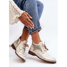 Zazoo 2878 dámské nízké prolamované kožené kotníkové boty, stříbrná stříbrný 1 Zazoo 2878 dámské nízké prolamované kožené kotníkové boty, stříbrná stříbrný 1