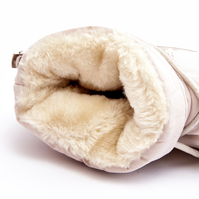 Seastar Dámské sněhule na platformě se šněrováním, béžové béžový 4