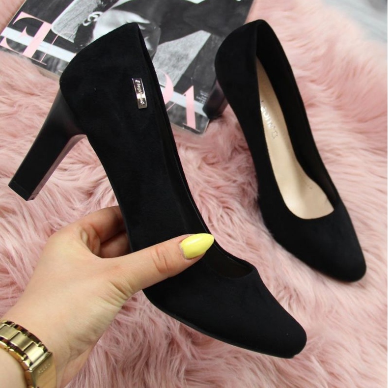 Černé semišové lodičky Sergio Leone W SK39T černá 1