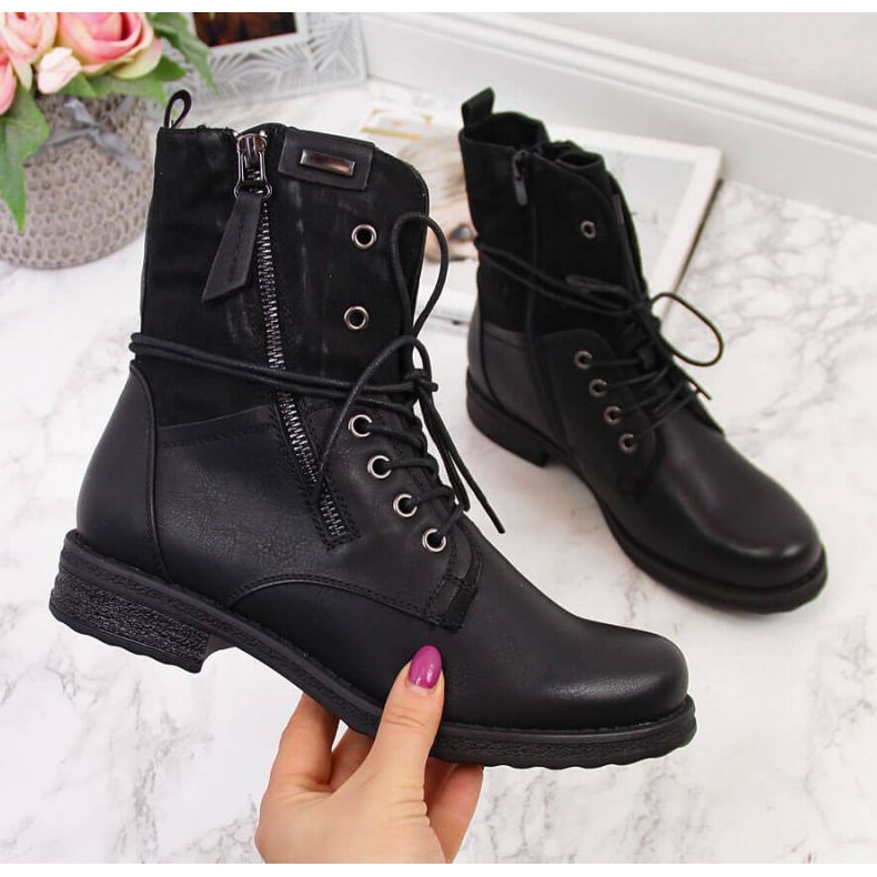 Taška na šněrování a zip Jezzi W JEZ254A, černá 1