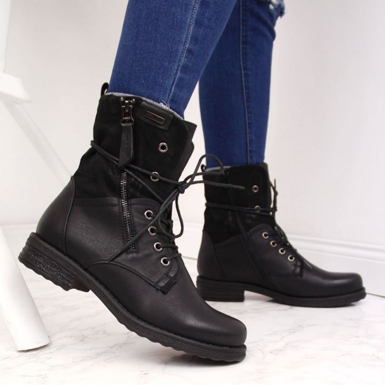 Taška na šněrování a zip Jezzi W JEZ254A, černá 2