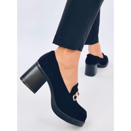 Corinai Black mokasíny na vysokém podpatku černá 1