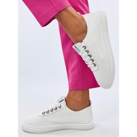 Dámské prolamované tenisky Pluss All White bílý 1