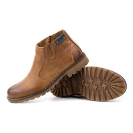 Olivier Pánské zateplené kozačky 815 červené hnědý 3 Olivier Pánské zateplené kozačky 815 červené hnědý 3