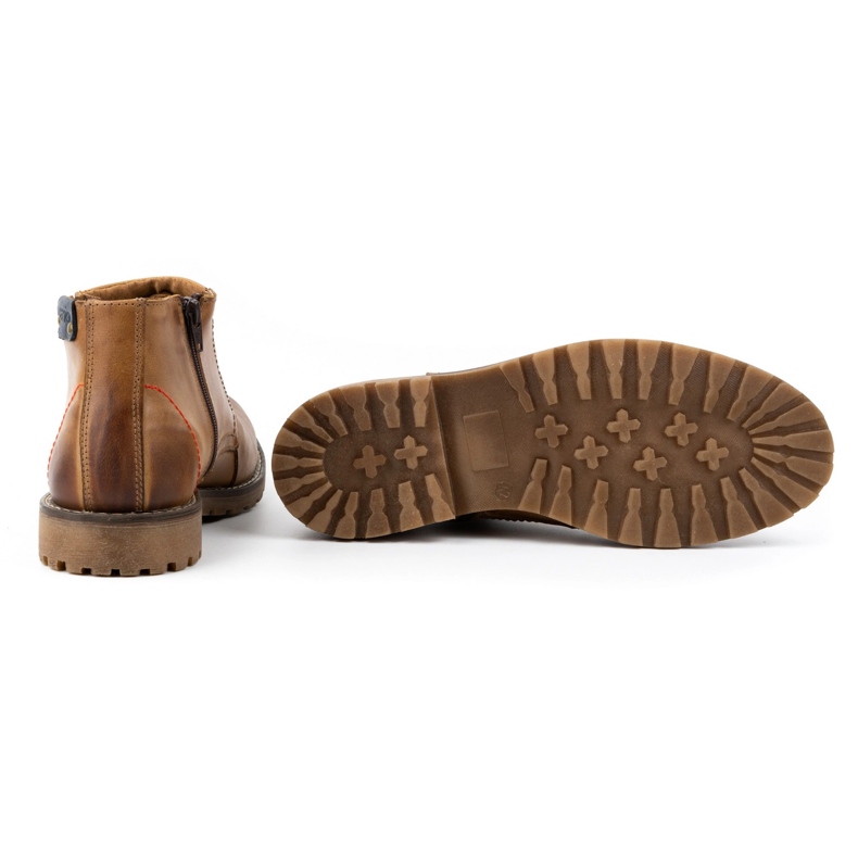 Olivier Pánské zateplené kozačky 815 červené hnědý 4 Olivier Pánské zateplené kozačky 815 červené hnědý 4