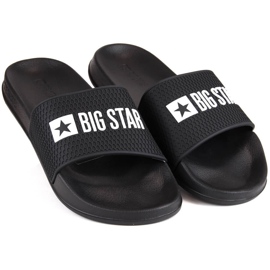 Černé pánské sportovní žabky Big Star JJ174505 černý 1