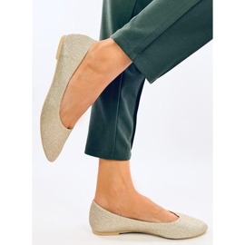 Zlaté třpytivé baleríny Chiesa zlatý 2