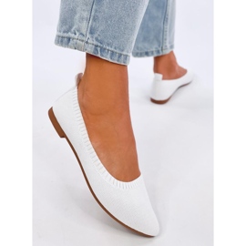 Prolamované balerínky Kreiss White bílý 2