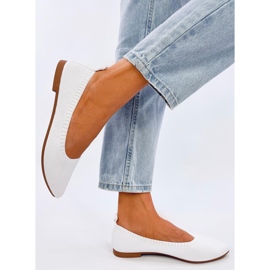 Prolamované balerínky Kreiss White bílý 1