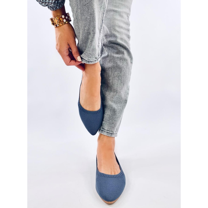 Prolamované balerínky Kreiss Blue modrý 1