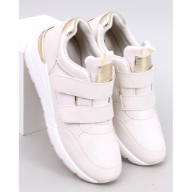 Béžové tenisky Moulton na klínku se suchým zipem béžový 1 Béžové tenisky Moulton na klínku se suchým zipem béžový 1