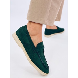 Robins Green měkké semišové mokasíny zelený 2