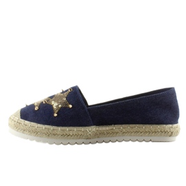 Plátěné espadrilky s cvočky CV-353 Dk. Modrý námořnická modř 1