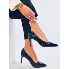 Lakované lodičky na jehlách Charlotte Black černá 2
