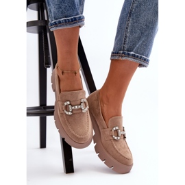 Dámské mokasíny s ozdobou béžová Ellise béžový 2