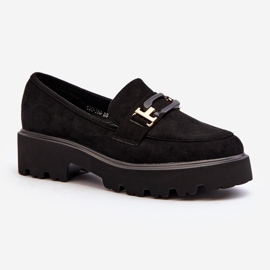 Dámské mokasíny s ozdobou černá Omavia 2