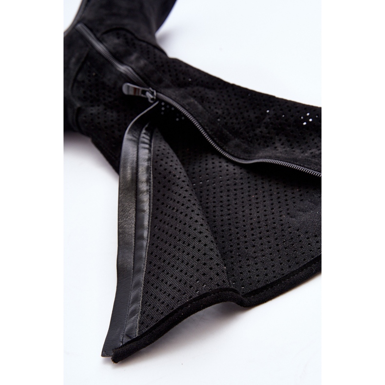 S.barski HY66-139 Dámské prolamované boty, černé černá 1