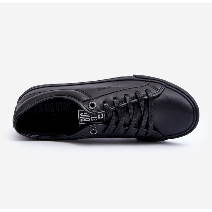Pánské eko kožené tenisky Black Big Star JJ174234 černý 1