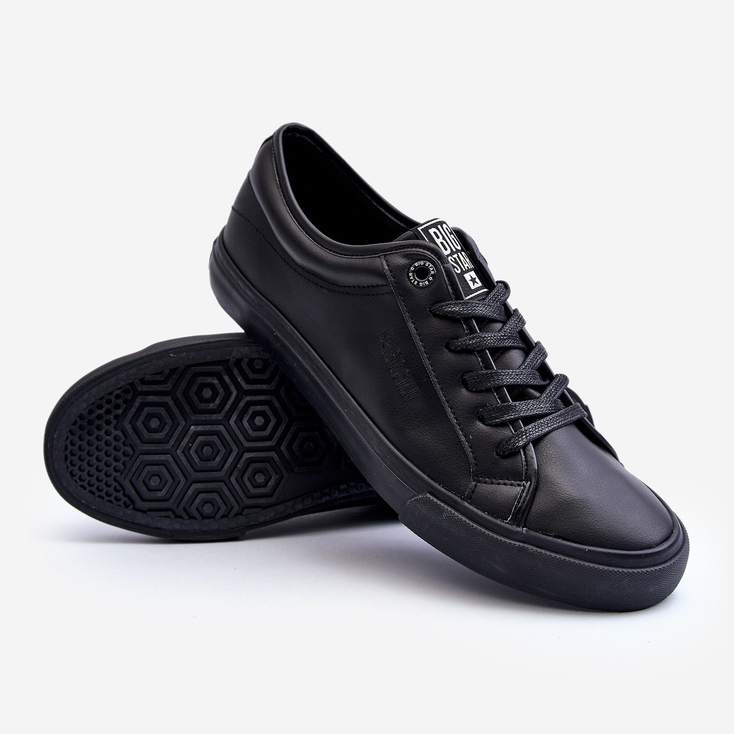 Pánské eko kožené tenisky Black Big Star JJ174234 černý 2
