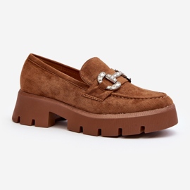 Dámské mokasíny s ozdobou Camel Ellise hnědý 1 Dámské mokasíny s ozdobou Camel Ellise hnědý 1