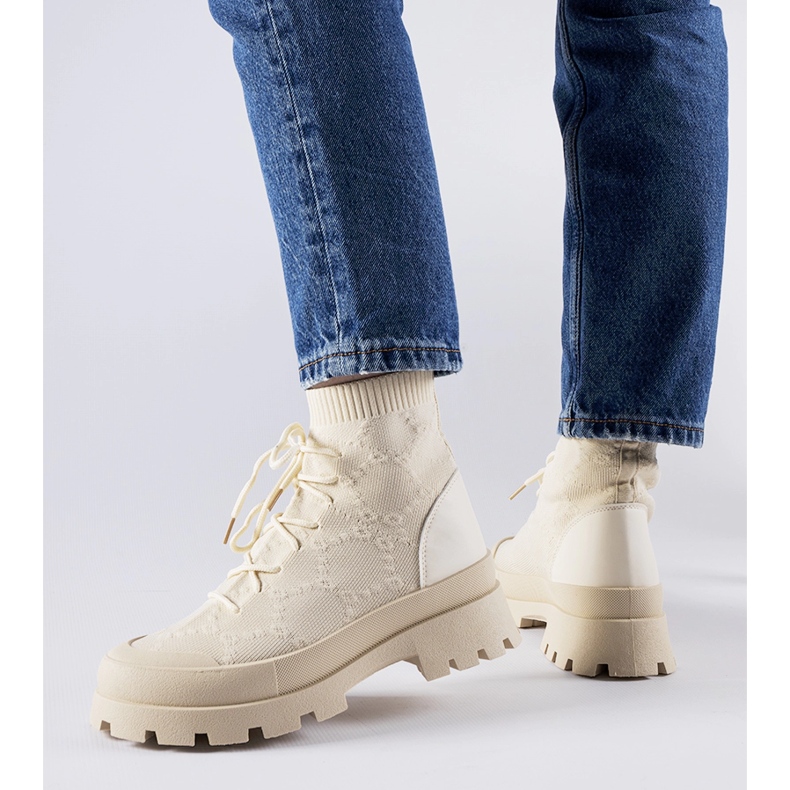 Béžové vysoké tenisky Éric béžový 1