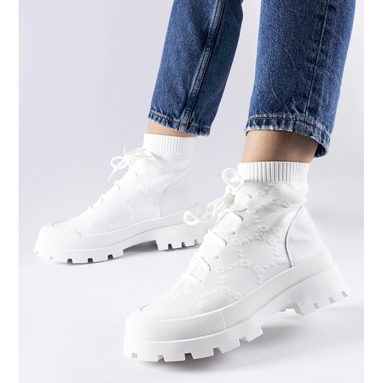 Bílé vysoké tenisky Éric bílý 1