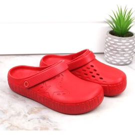 Dámské pantofle kroks červené Big Star II275004 červený 2