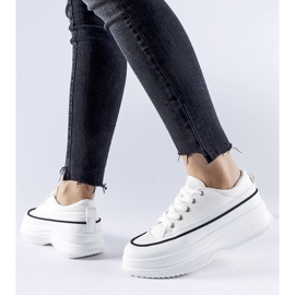 Bílé tenisky na platformě Plesio bílý 1 Bílé tenisky na platformě Plesio bílý 1