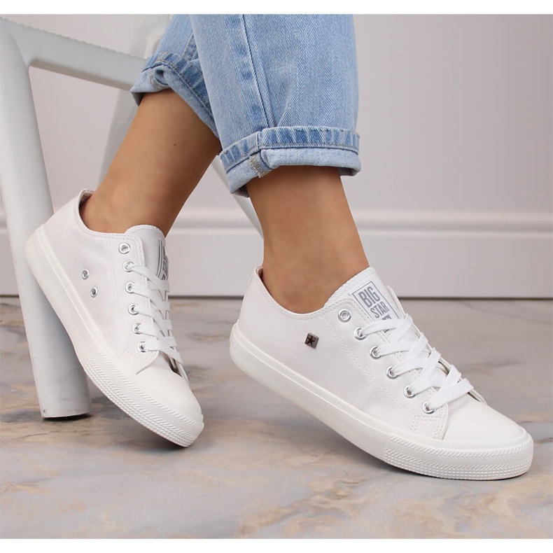 Bílé tenisky, eko kůže Big Star V274869 bílý 2