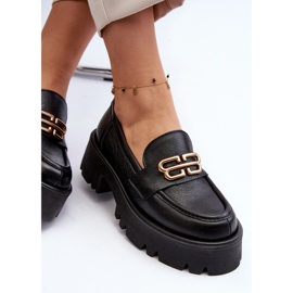 Dámské mokasíny Zazoo 20164 vyrobené z přírodní kůže, černé černá 1