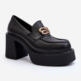 Zazoo 20170 dámské kožené boty na vysokém podpatku, černé černá 2 Zazoo 20170 dámské kožené boty na vysokém podpatku, černé černá 2